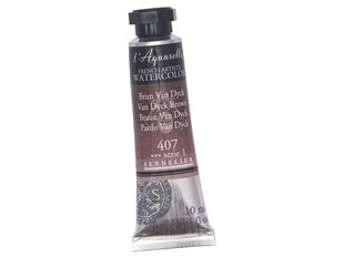 Akvareļkrāsa Sennelier l'Aquarelle 407 van dyck brown, 10ml cena un informācija | Modelēšanas un zīmēšanas piederumi | 220.lv