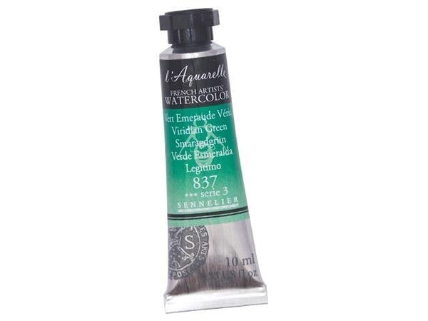 Akvareļkrāsa Sennelier l'Aquarelle 837 viridian green, 10ml цена и информация | Modelēšanas un zīmēšanas piederumi | 220.lv