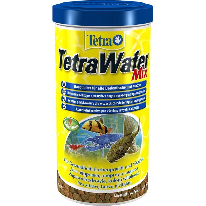Barība bentiskajām zivīm un vēžveidīgajiem Tetra TetraWafer Mix, 1000 ml цена и информация | Zivju barība | 220.lv