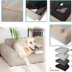 Лежак Hobbydog XL/98х66 см, песочный цвет цена и информация | Лежаки, домики | 220.lv