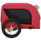 vidaXL suņu velo piekabe, sarkana ar melnu цена и информация | Transportēšanas būri, somas | 220.lv