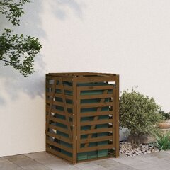 Atkritumu tvertnes nojume vidaXL, 84x90x128,5 cm, brūns цена и информация | Уличные контейнеры, контейнеры для компоста | 220.lv