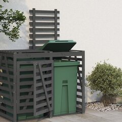 Atkritumu tvertnes nojume vidaXL, 78x91,5x128,5 cm, pelēks цена и информация | Уличные контейнеры, контейнеры для компоста | 220.lv
