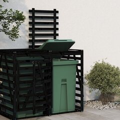 Atkritumu tvertnes nojume vidaXL, 78x91,5x128,5 cm, melns цена и информация | Уличные контейнеры, контейнеры для компоста | 220.lv