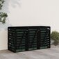 Atkritumu tvertnes nojume vidaXL, 240x91,5x128,5 cm, melns cena un informācija | Komposta kastes un āra konteineri | 220.lv