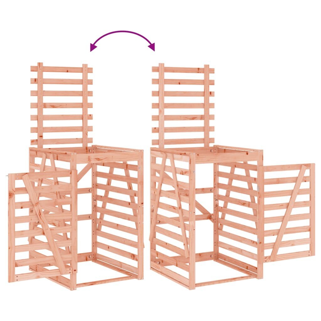 Atkritumu tvertnes nojume vidaXL, 240x91,5x128,5 cm, brūns cena un informācija | Komposta kastes un āra konteineri | 220.lv