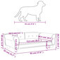 vidaXL gulta suņiem, gaiši pelēka, 95x55x30 cm, samts cena un informācija | Suņu gultas, spilveni, būdas | 220.lv