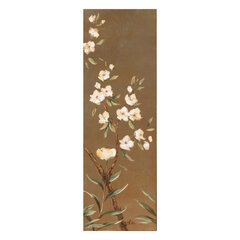 Eļļas glezna 30x90cm, ziedi uz zelta C cena un informācija | Gleznas | 220.lv