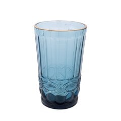 Dzeramā glāze gara LUNA 350ml, D8xH12cm, zila cena un informācija | Glāzes, krūzes, karafes | 220.lv