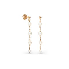 Zelta auskari un pērlēm Gold Pearls sievietēm W61368976 1000000027812 cena un informācija | Auskari | 220.lv