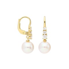 Золотые серьги с подвеской и жемчугом Gold Pearls для женщин W58622234 1000000027124 цена и информация | Серьги | 220.lv