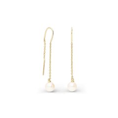 Zelta auskari un pērlēm Gold Pearls sievietēm W60566366 1000000027158 cena un informācija | Auskari | 220.lv