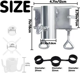 Держатель для зонта вертикальный на балкон/террасу Tuibeidam цена и информация | Зонты, маркизы, стойки | 220.lv