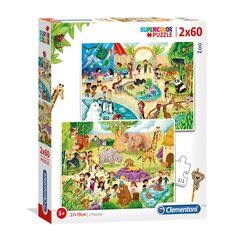 2x60el головоломка. |. Зоопарк цена и информация | Пазлы | 220.lv
