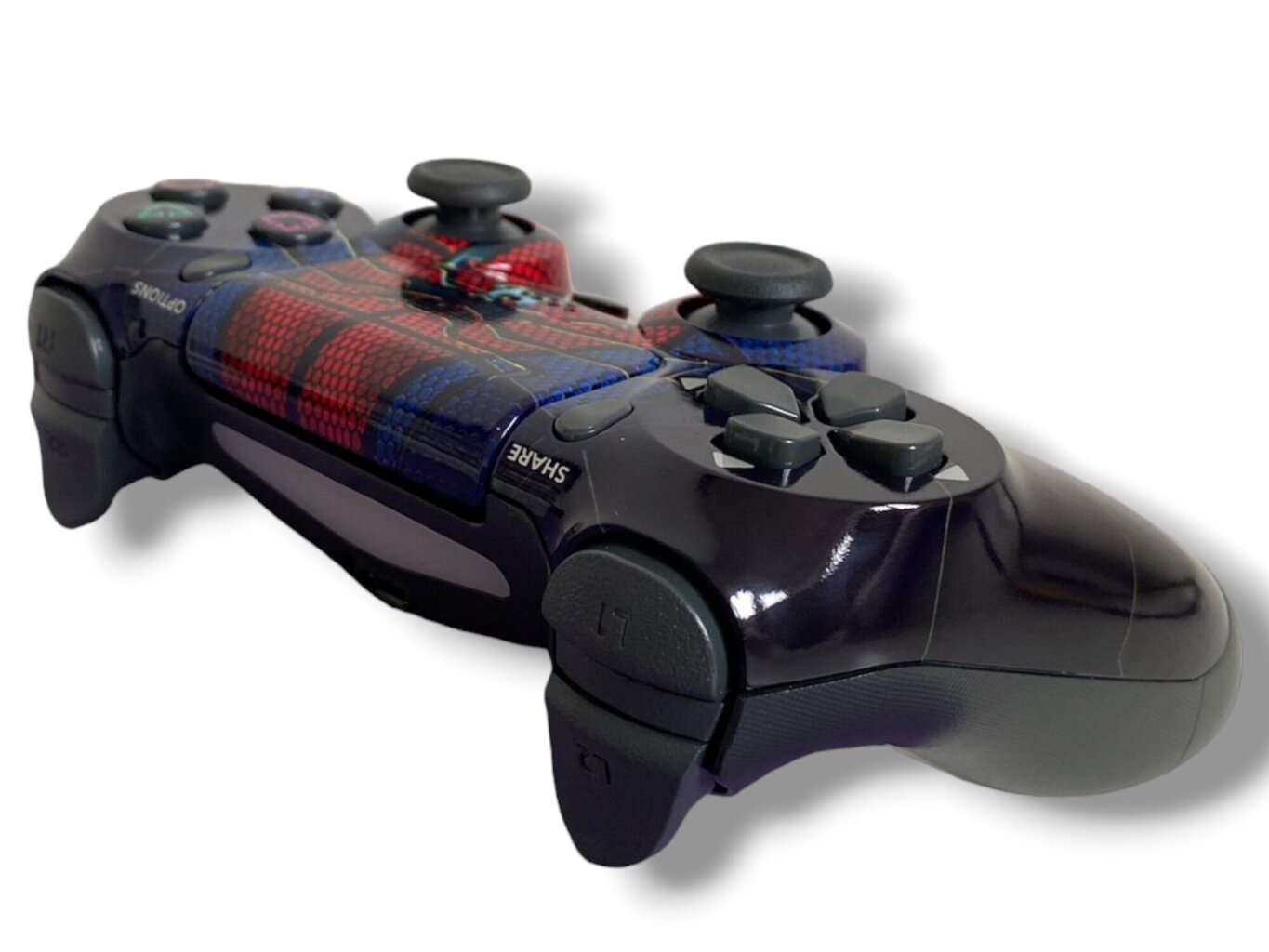 RE PlayStation 4 Doubleshock 4 V2 Wireless, Bluetooth, Spiderman melns (PS4 /PC/PS5 / Android / iOS) цена и информация | Spēļu kontrolieri | 220.lv