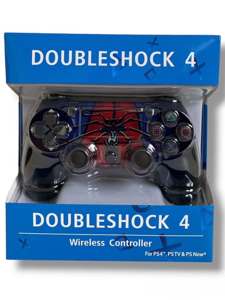 RE PlayStation 4 Doubleshock 4 V2 Wireless, Bluetooth, Spiderman melns (PS4 /PC/PS5 / Android / iOS) цена и информация | Spēļu kontrolieri | 220.lv