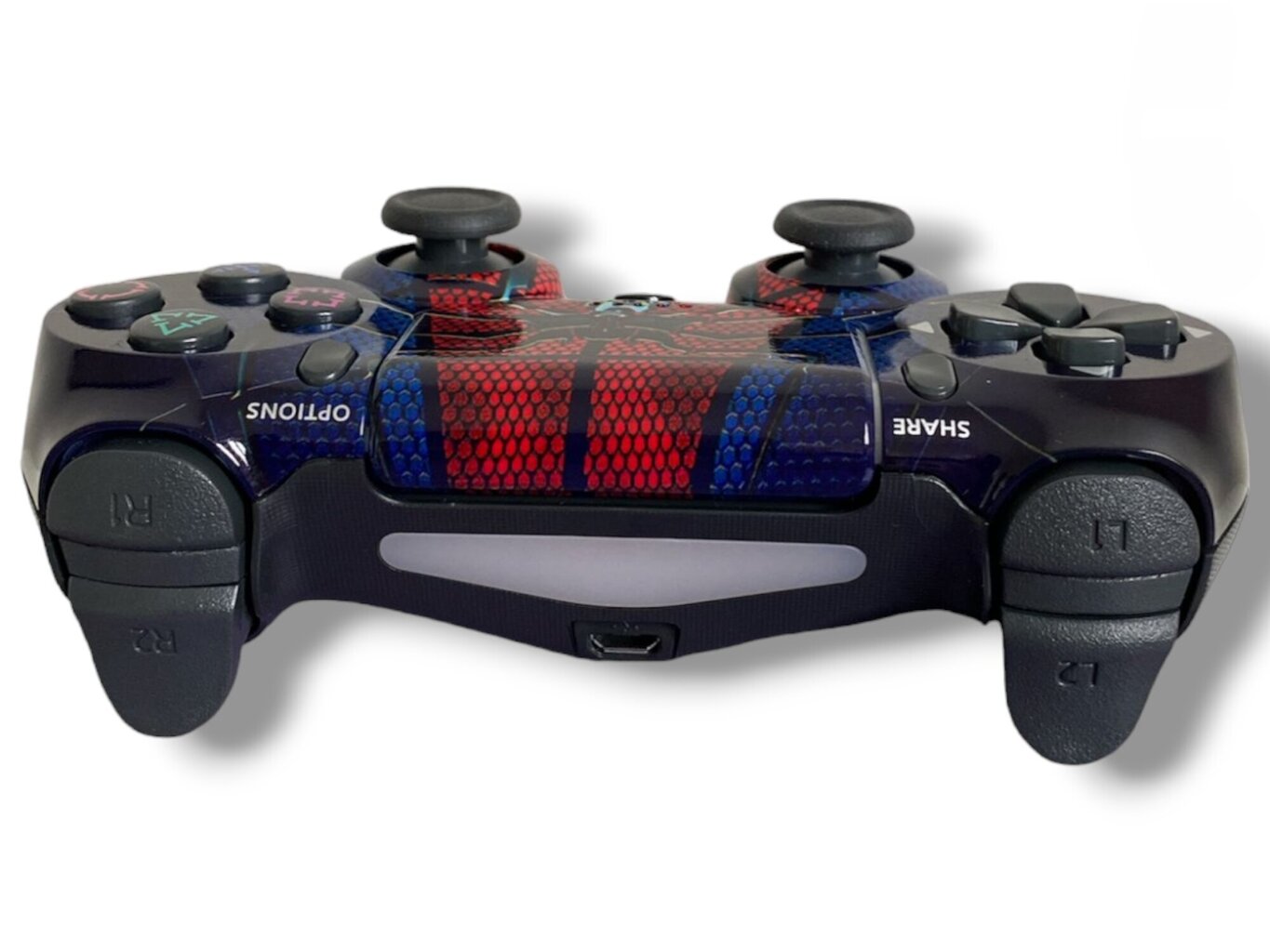 RE PlayStation 4 Doubleshock 4 V2 Wireless, Bluetooth, Spiderman melns (PS4 /PC/PS5 / Android / iOS) cena un informācija | Spēļu kontrolieri | 220.lv