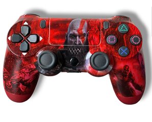 RE PlayStation 4 Doubleshock 4 V2 Wireless, Bluetooth, God of War sarkans (PS4 /PC/PS5 / Android / iOS) цена и информация | Джойстики | 220.lv