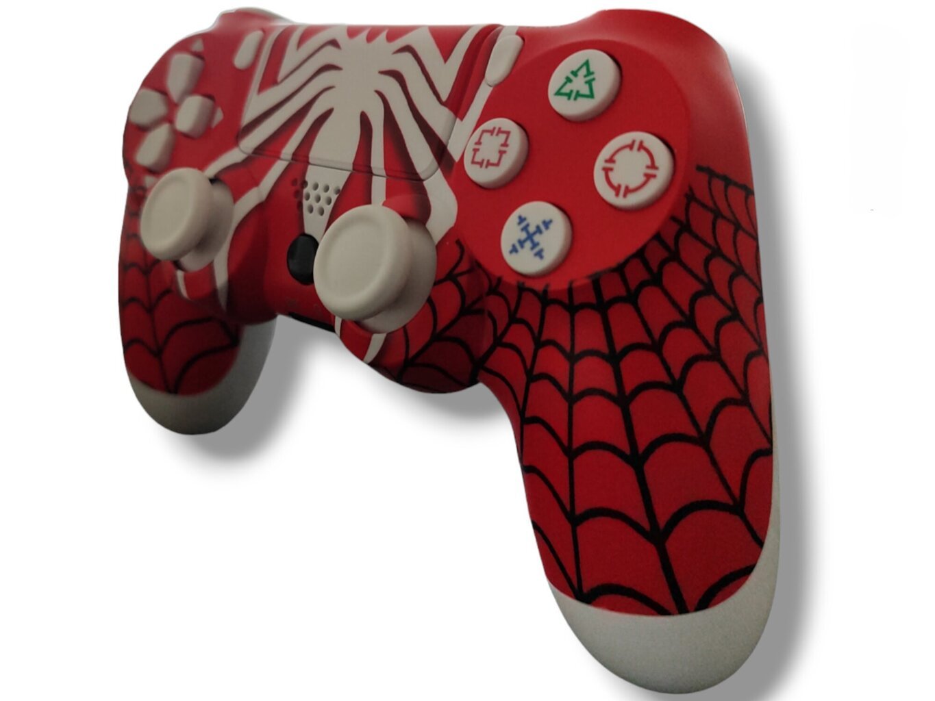 RE PlayStation 4 Doubleshock 4 V2 Wireless, Bluetooth, Spiderman sarkans (PS4 /PC/PS5 / Android / iOS) cena un informācija | Spēļu kontrolieri | 220.lv