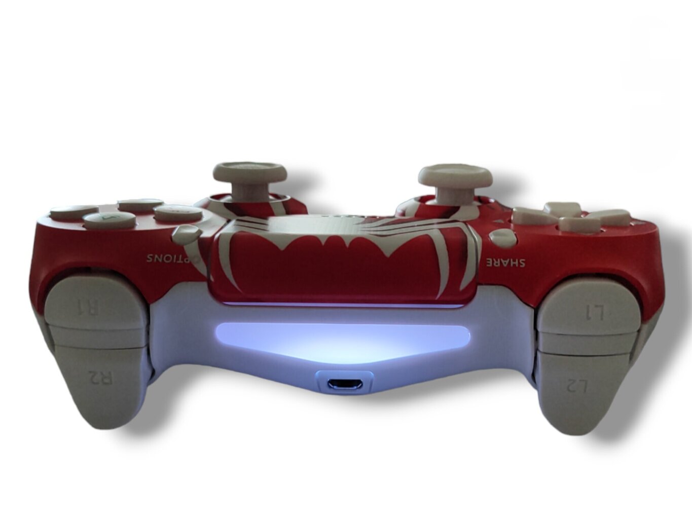 RE PlayStation 4 Doubleshock 4 V2 Wireless, Bluetooth, Spiderman sarkans (PS4 /PC/PS5 / Android / iOS) цена и информация | Spēļu kontrolieri | 220.lv