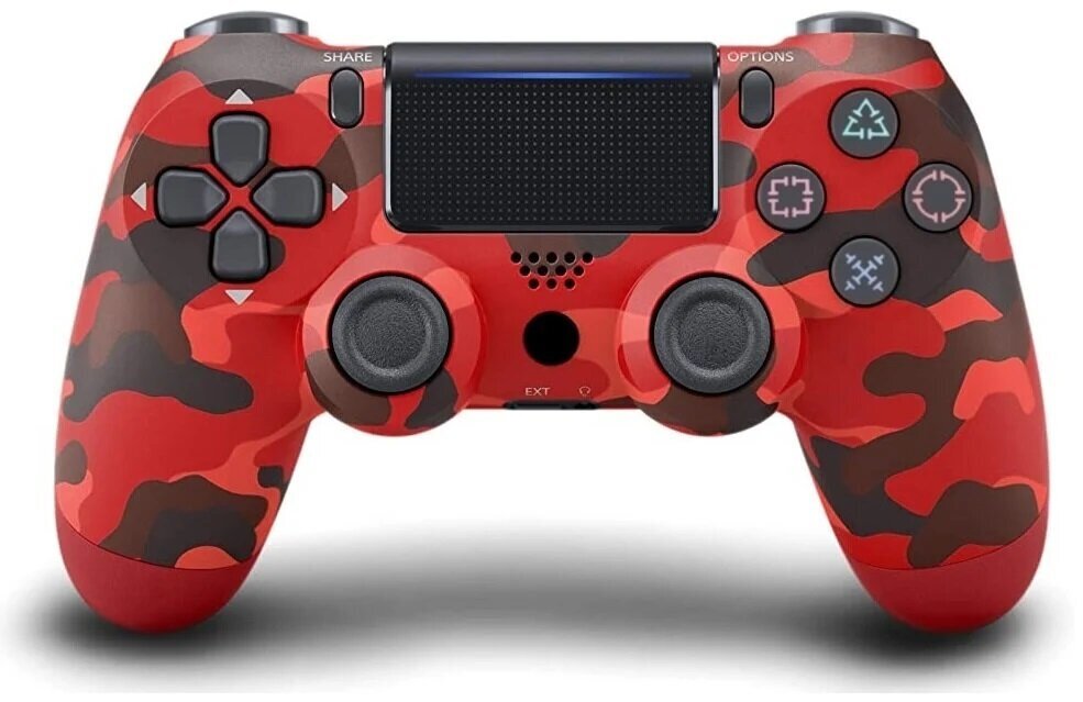 RE PlayStation 4 Doubleshock 4 V2 Wireless, Bluetooth, Camouflage Red (PS4 /PC/PS5 / Android / iOS) cena un informācija | Spēļu kontrolieri | 220.lv