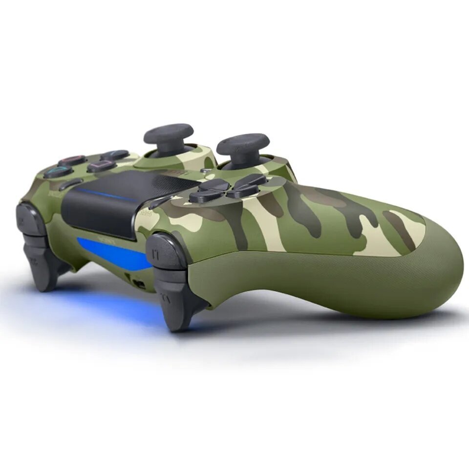 RE PlayStation 4 Doubleshock 4 V2 Wireless, Bluetooth, maskēšanās zaļš (PS4 /PC/PS5 / Android / iOS) cena un informācija | Spēļu kontrolieri | 220.lv