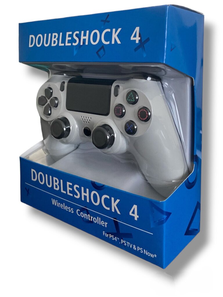 RE PlayStation 4 Doubleshock 4 V2 Wireless, Bluetooth, balts (PS4 /PC/PS5 / Android / iOS) цена и информация | Spēļu kontrolieri | 220.lv