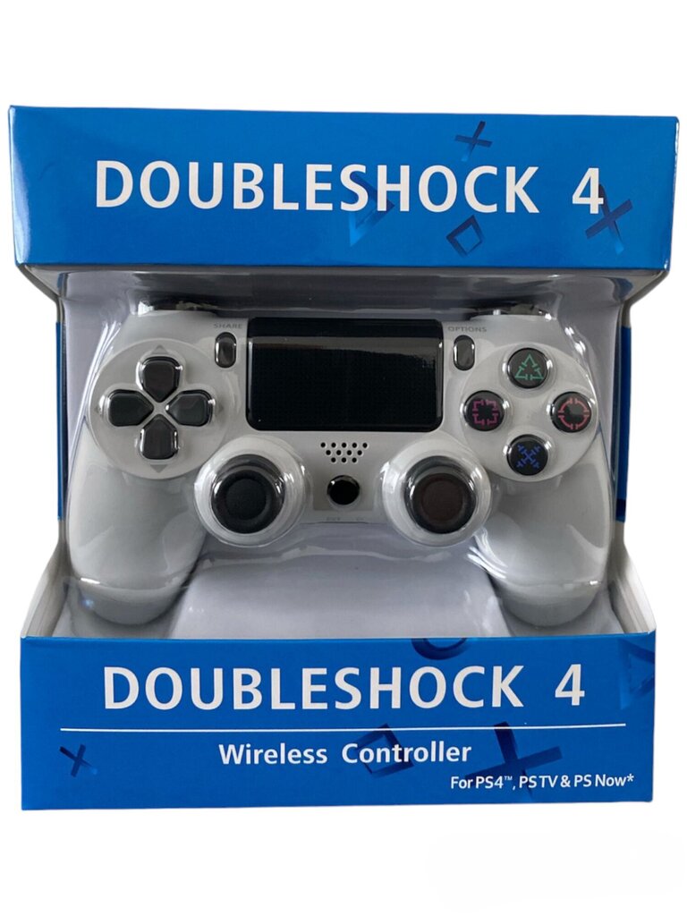 RE PlayStation 4 Doubleshock 4 V2 Wireless, Bluetooth, balts (PS4 /PC/PS5 / Android / iOS) цена и информация | Spēļu kontrolieri | 220.lv
