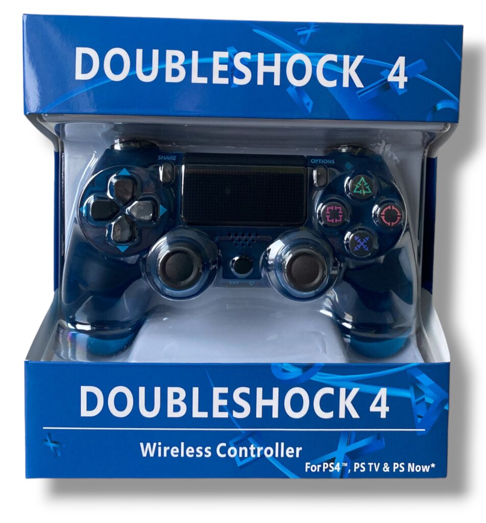 RE PlayStation 4 Doubleshock 4 V2 Wireless, Bluetooth, Clear Blue (PS4 /PC/PS5 / Android / iOS) cena un informācija | Spēļu kontrolieri | 220.lv