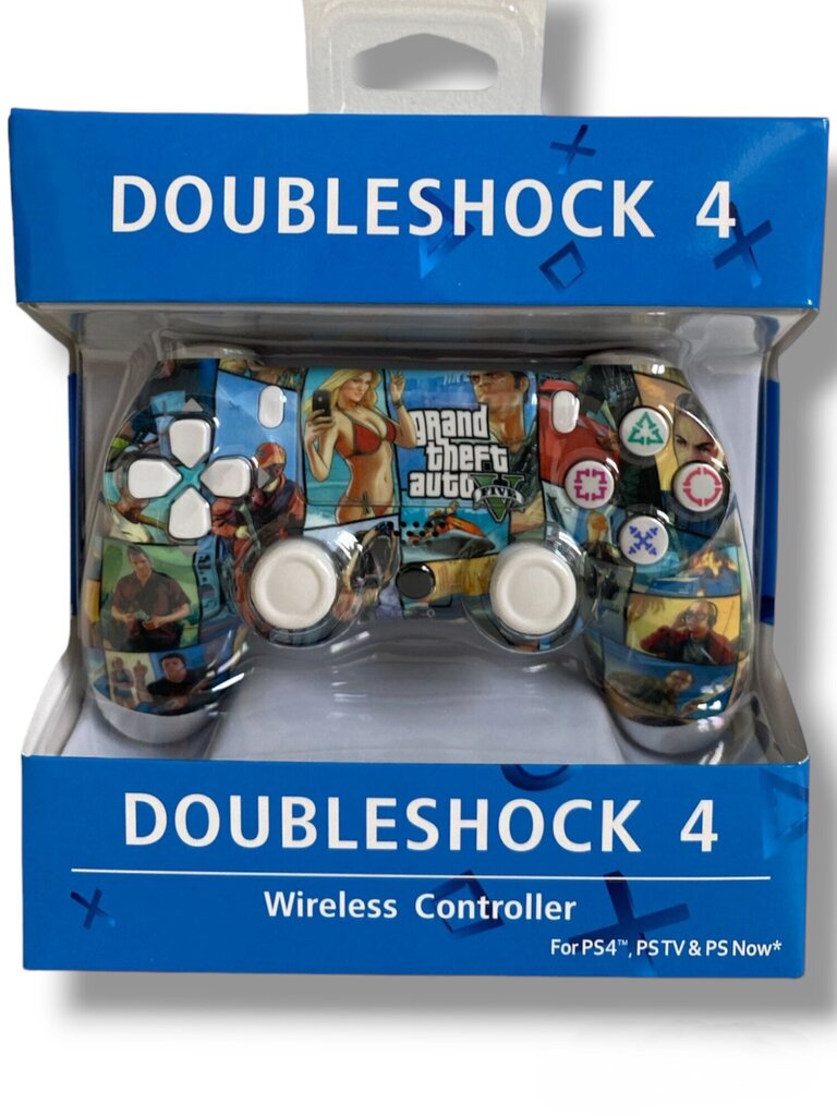 RE PlayStation 4 Doubleshock 4 V2 Wireless, Bluetooth, GTA V (PS4 /PC/PS5 / Android / iOS) cena un informācija | Spēļu kontrolieri | 220.lv