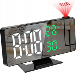 LED projektora pulkstenis ar spoguli cena un informācija | Radioaparāti, modinātājpulksteņi | 220.lv
