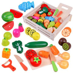 Деревянные овощи и фрукты цена и информация | Игрушки для девочек | 220.lv