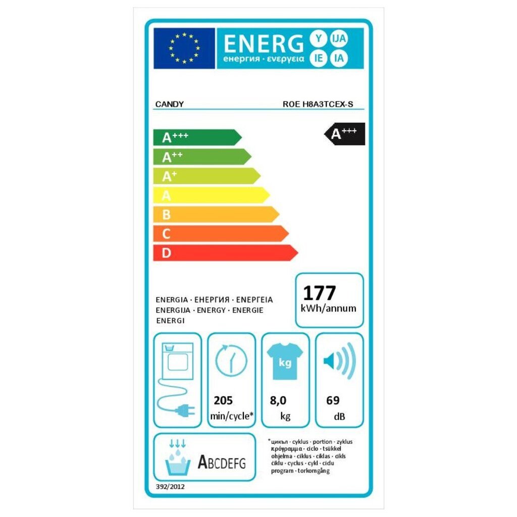 Candy Roe H8A3TCEX-S cena un informācija | Veļas žāvētāji | 220.lv
