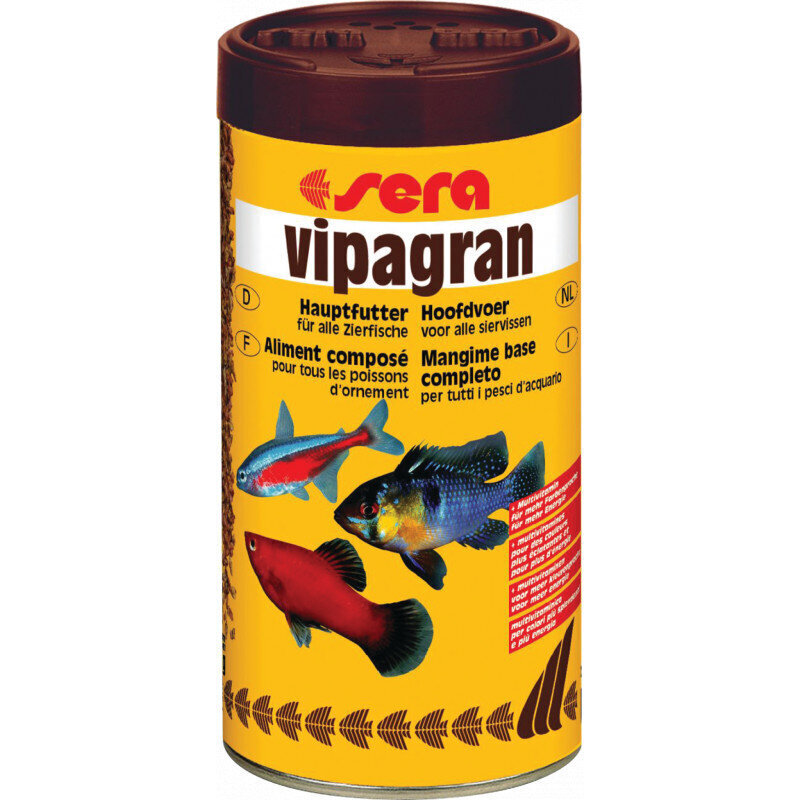 Granulēta barība zivīm Sera Vipgran, 250 ml цена и информация | Zivju barība | 220.lv