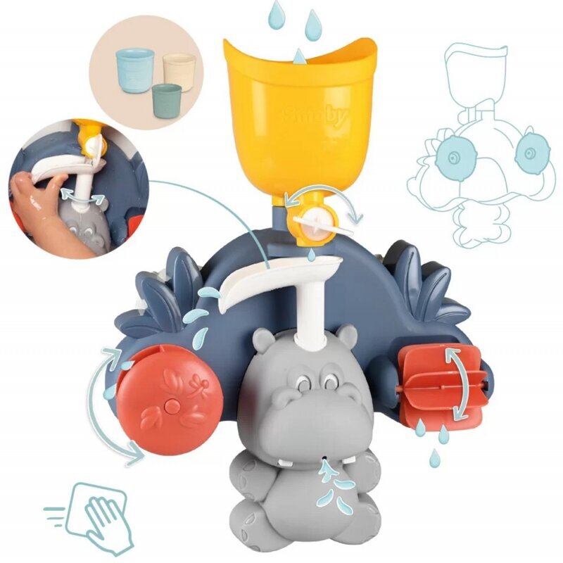 Vannas rotaļlieta Hippo, Smoby цена и информация | Rotaļlietas zīdaiņiem | 220.lv