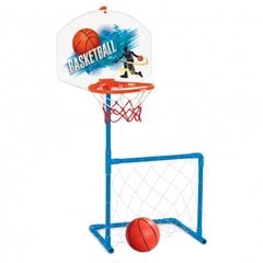 Баскетбольная стойка с футбольными воротами и мячом Woopie, 121 см цена и информация | Уличные игры | 220.lv