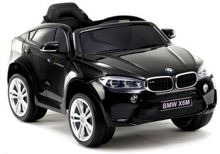 Одноместный электромобиль для детей BMW X6, черный цена и информация | Электромобили для детей | 220.lv