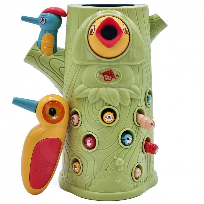 Bērnu magnētiskā spēle Noķer tārpu, zaļa, Woopie cena un informācija | Attīstošās rotaļlietas | 220.lv