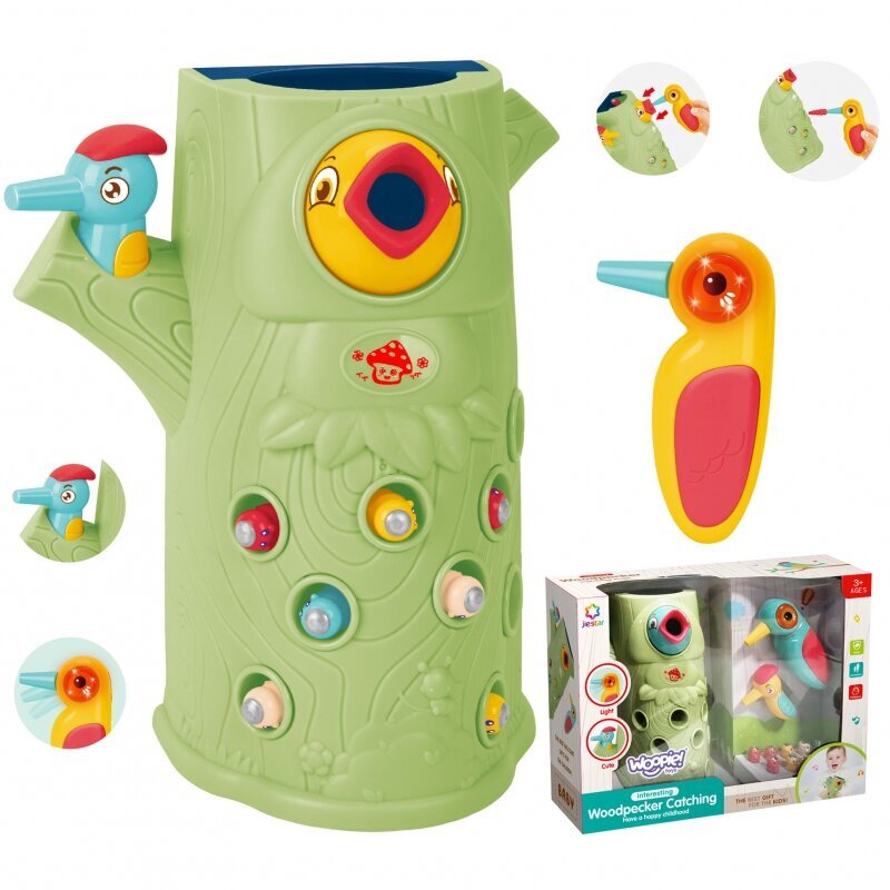 Bērnu magnētiskā spēle Noķer tārpu, zaļa, Woopie cena un informācija | Attīstošās rotaļlietas | 220.lv
