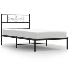 Кровать металлическая, черная, 140 x 200 см цена и информация | Лежаки | 220.lv