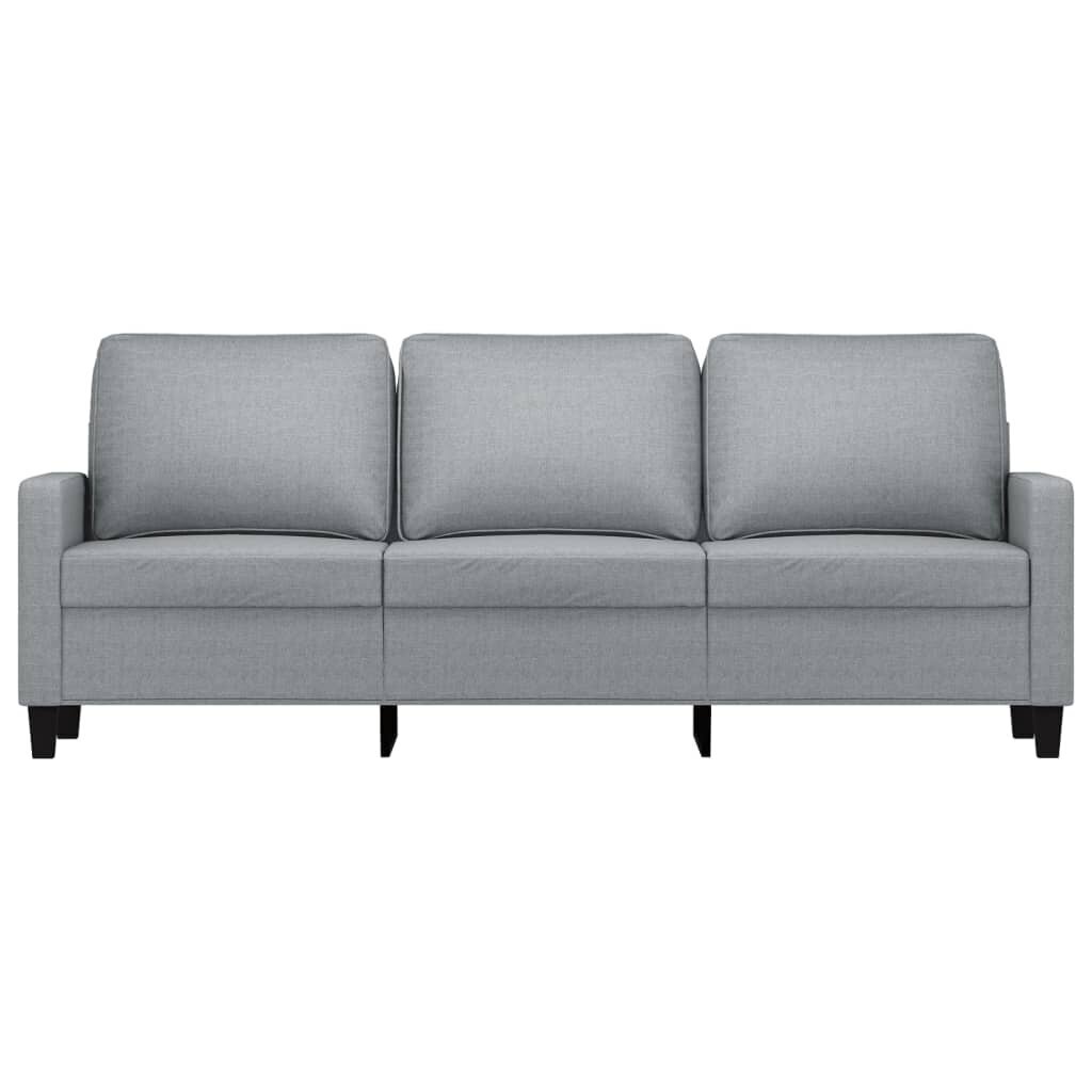 Trīsvietīgs dīvāns vidaXL, 180 cm, pelēks цена и информация | Dīvāni | 220.lv