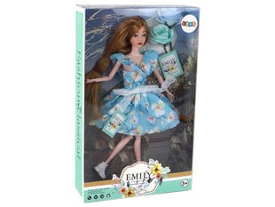 Lelle ar zilu kleitu Lean Toys cena un informācija | Rotaļlietas meitenēm | 220.lv