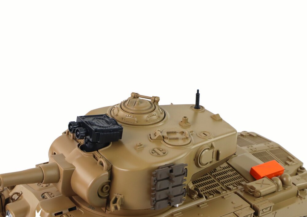 Tālvadības pults vadāms tanks Lean Toys, gaiši brūns cena un informācija | Rotaļlietas zēniem | 220.lv