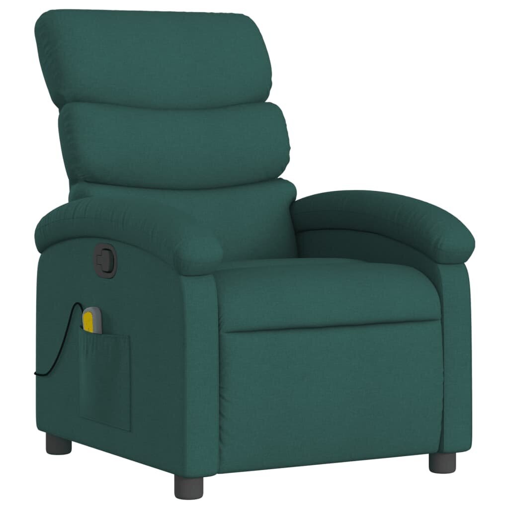 Masāžas krēsls vidaXL, zaļš цена и информация | Atpūtas krēsli | 220.lv
