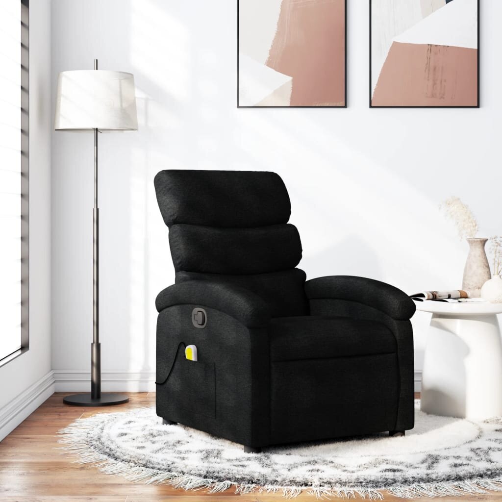 Masāžas krēsls vidaXL, melns цена и информация | Atpūtas krēsli | 220.lv