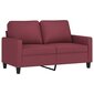 2-vu daļu dīvānu komplekts ar spilveniem, sarkans cena un informācija | Dīvānu komplekti | 220.lv