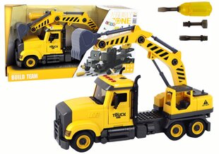 Сборный грузовик с краном, желтый цена и информация | Игрушки для мальчиков | 220.lv