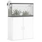vidaXL akvārija statīvs, spīdīgi balts, 81x36x73 cm, inženierijas koks cena un informācija | Akvāriji un aprīkojums | 220.lv