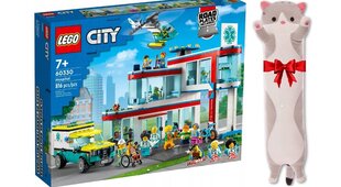 60330 LEGO® Pilsētas slimnīca un plīša spilvena kaķis цена и информация | Конструкторы и кубики | 220.lv