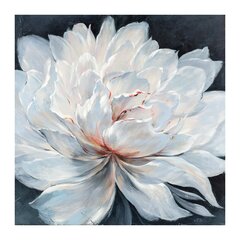 Eļļas glezna 100x100cm, balts zieds cena un informācija | Gleznas | 220.lv